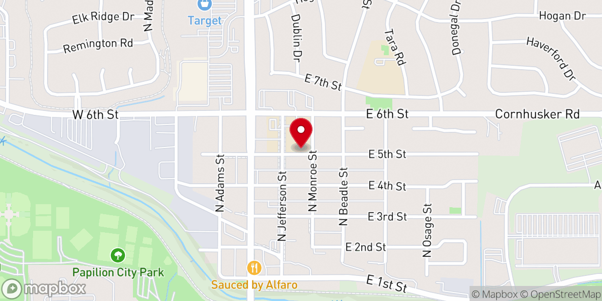 Map showing location of McWilliam's Parish Center