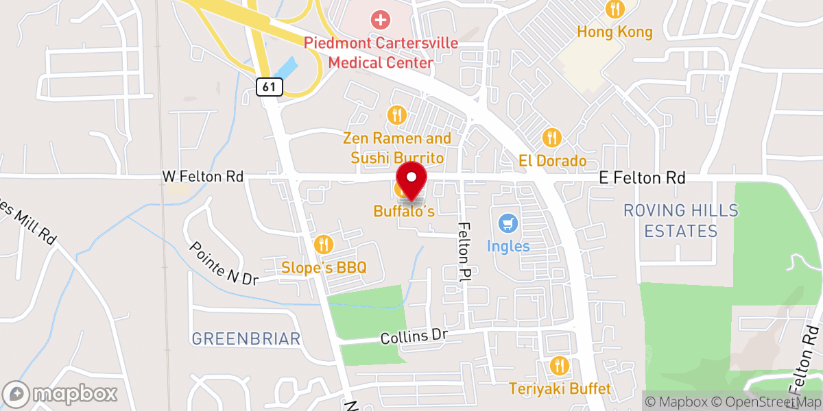 Map showing location of Bethel Worship Center