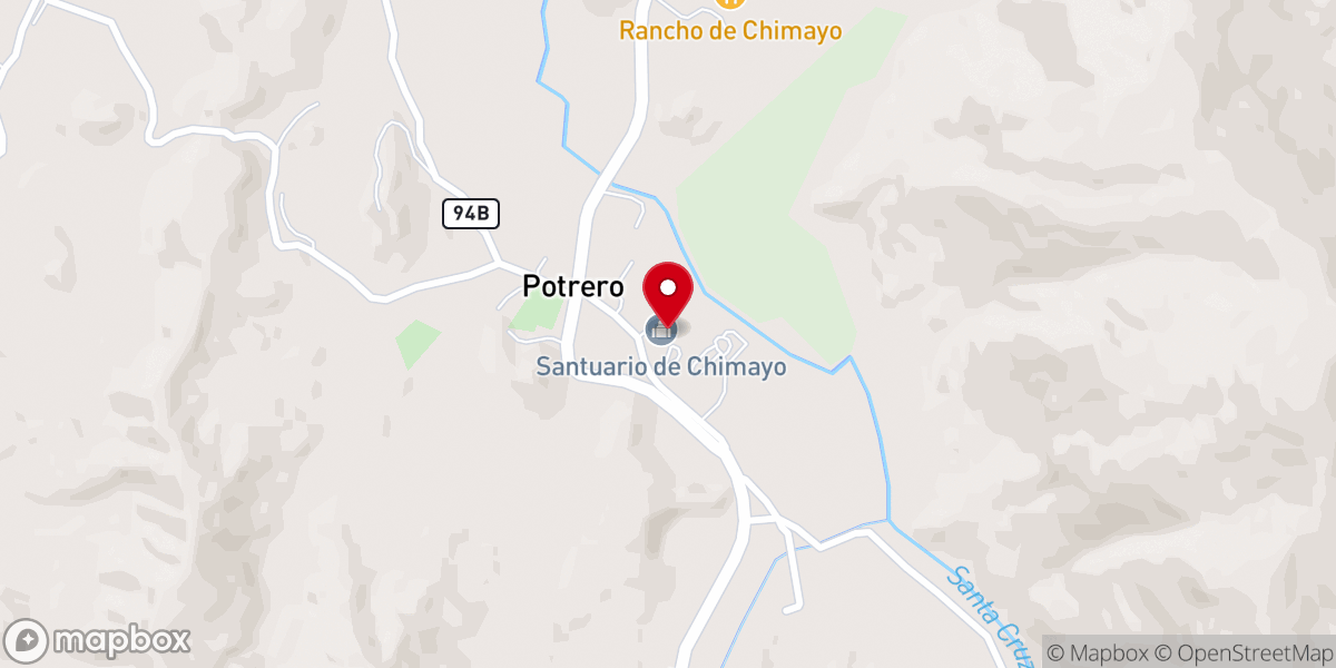 Map showing location of Welcome Center Santuario de Chimayo