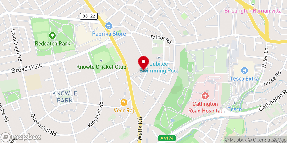 Map showing location of St. Martin’s C of E Church