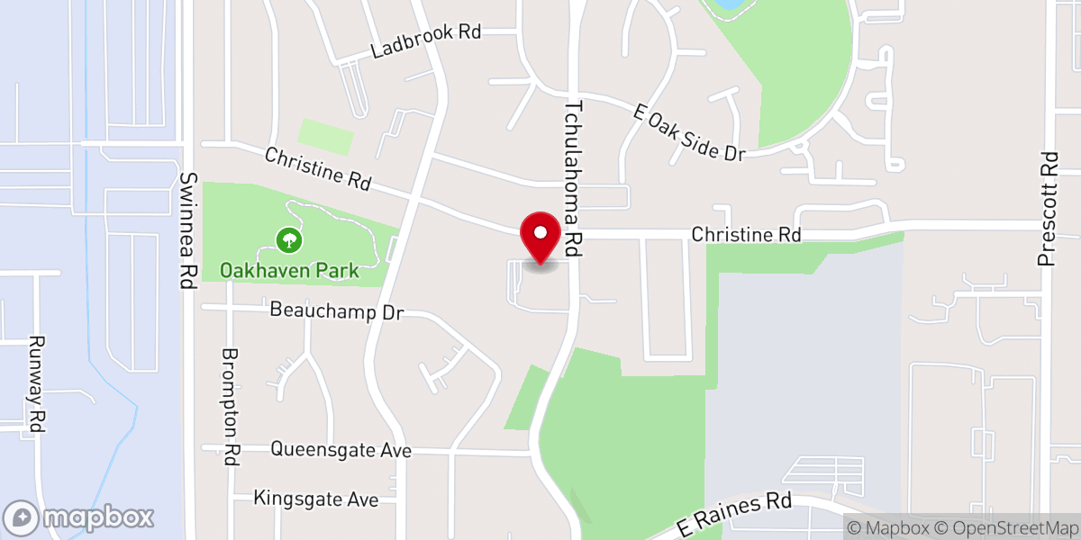 Map showing location of Healing Center Full Gospel Baptist Church