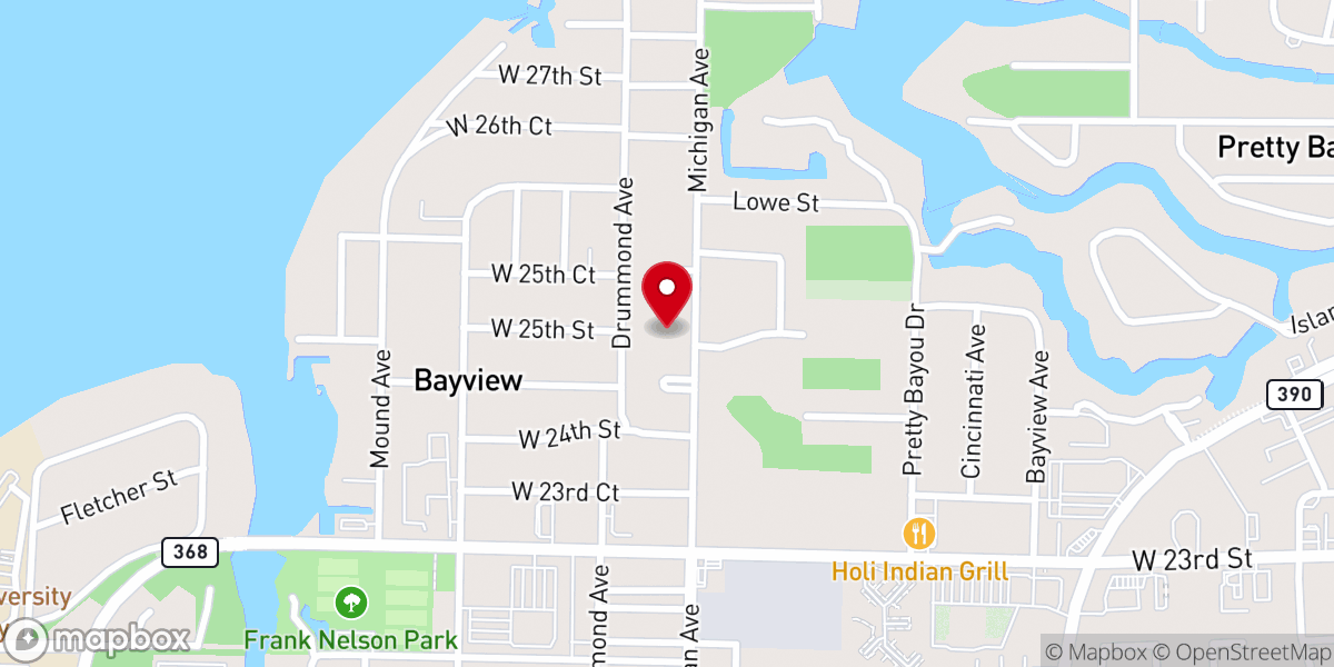 Map showing location of Fellowship Baptist Church