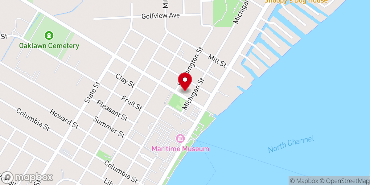 Map showing location of Trinity United Methodist Church