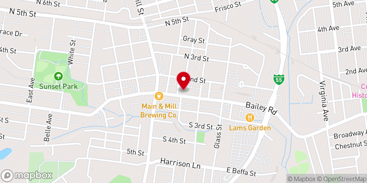 Map showing location of Influence Church (Festus)