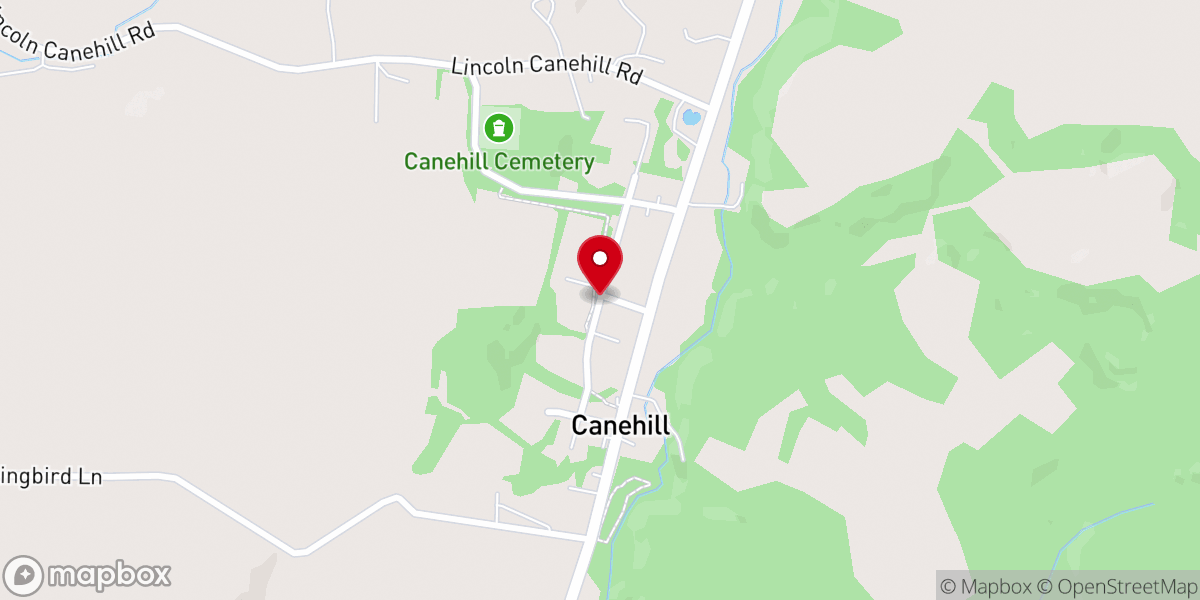 Map showing location of Cane Hill College