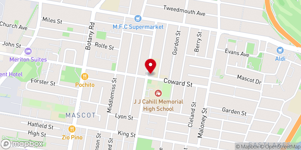 Map showing location of St Therese Catholic Church