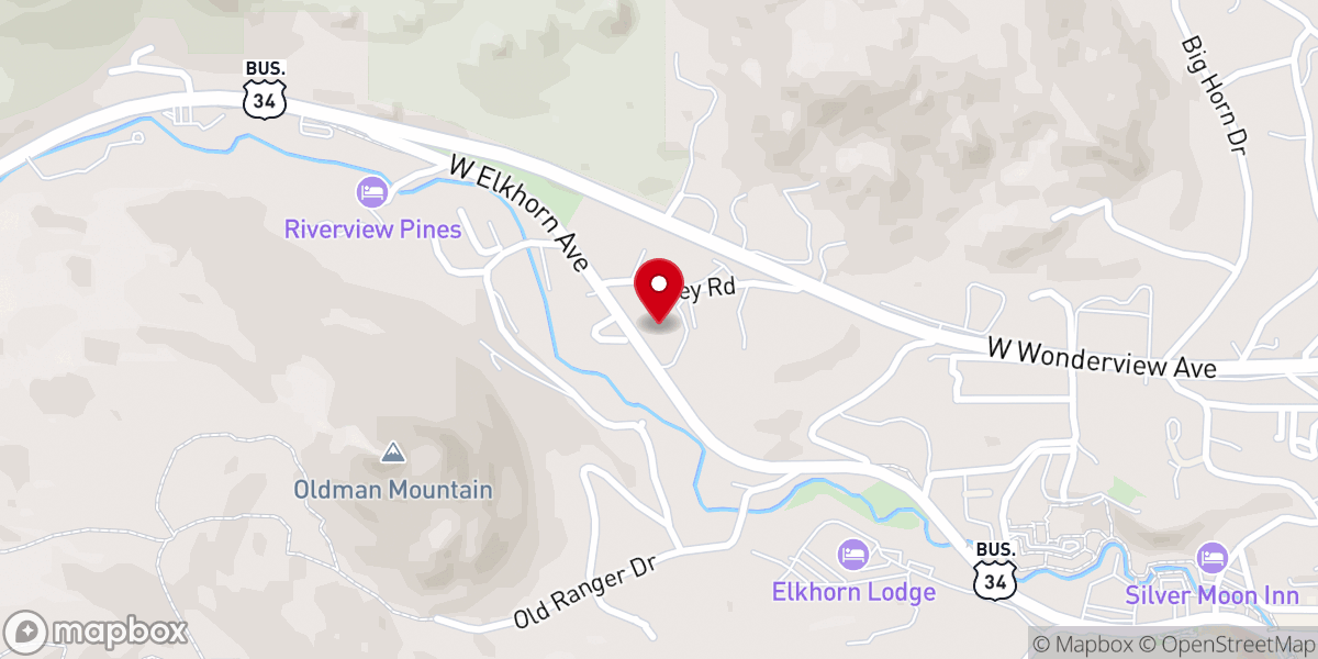 Map showing location of Estes Park Seventh-day Adventist Church