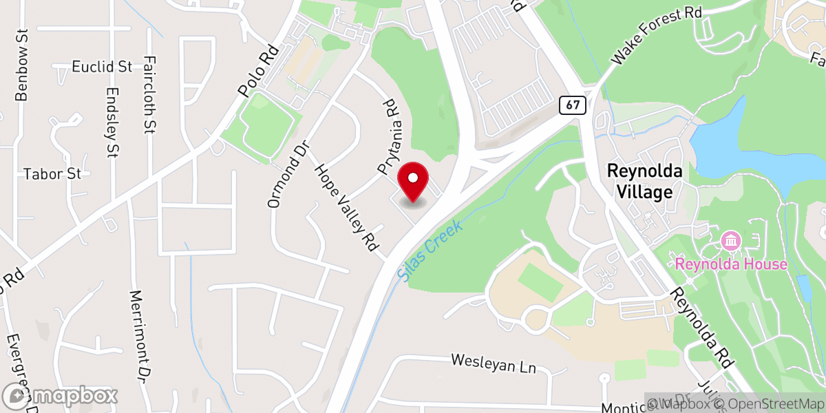 Map showing location of Winston Salem Friends Meeting