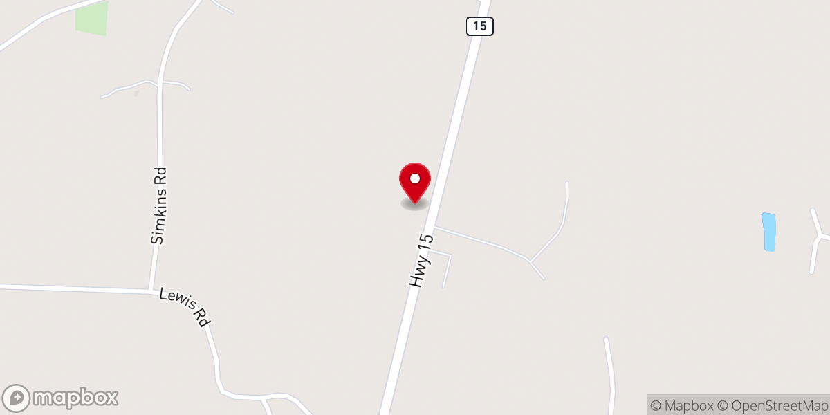 Map showing location of Newton County Baptist Association