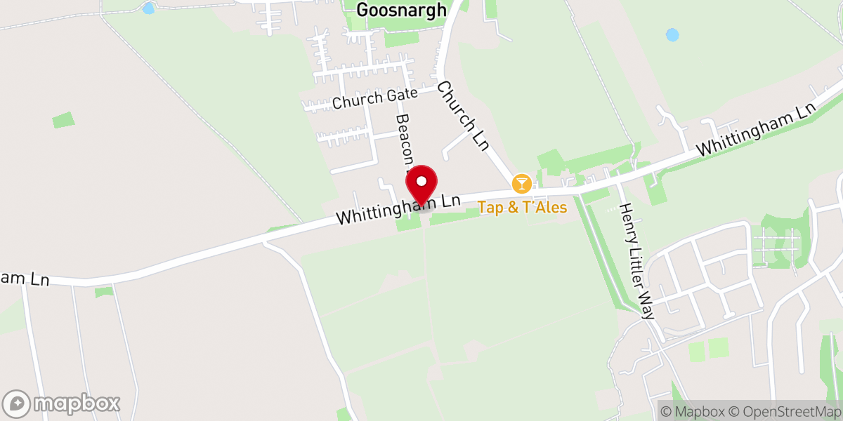 Map showing location of Trinity Methodist Goosnargh