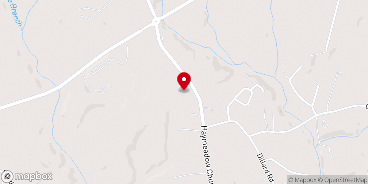 Map showing location of Haymeadow Baptist Church