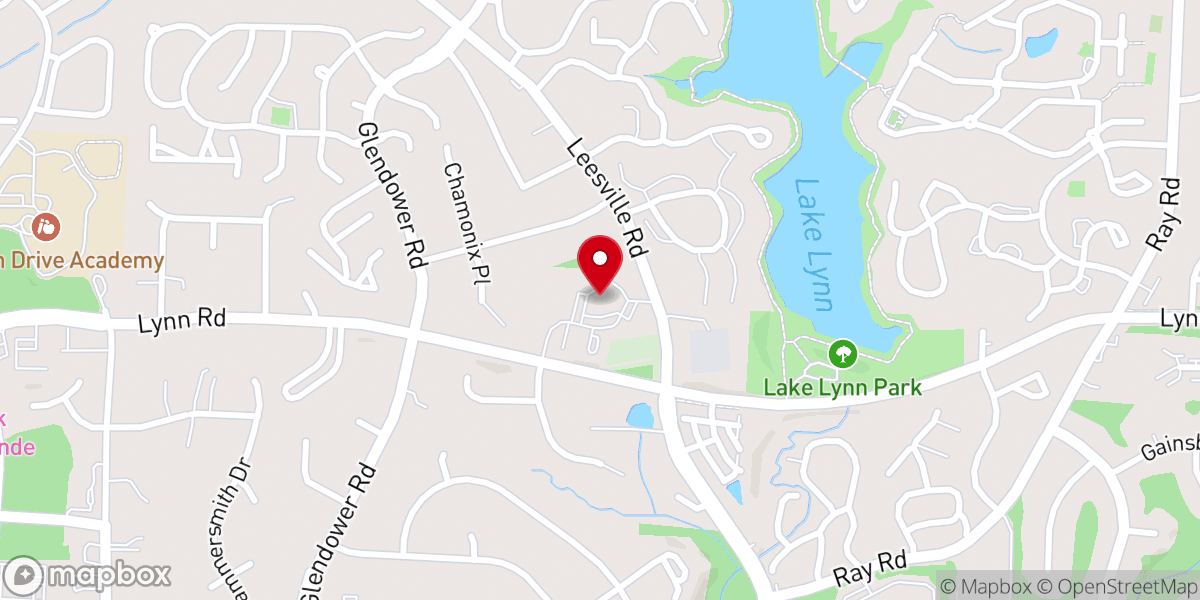 Map showing location of Baptist Grove Church