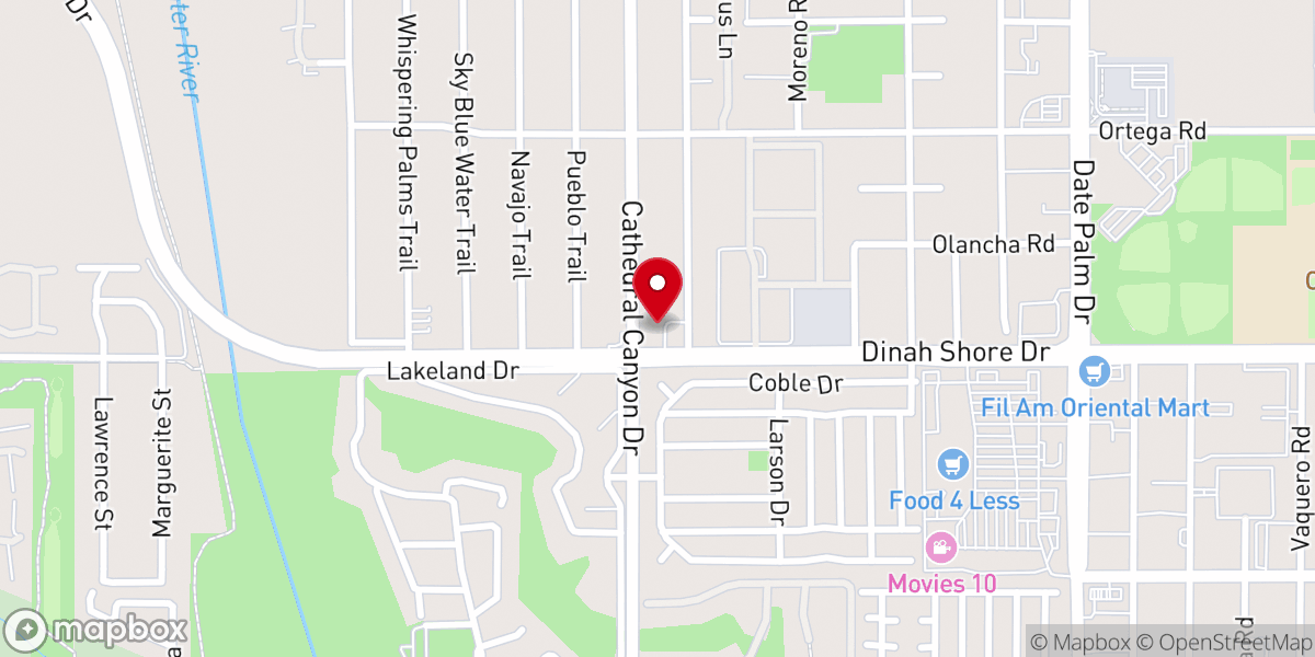 Map showing location of Calvary Christian Center