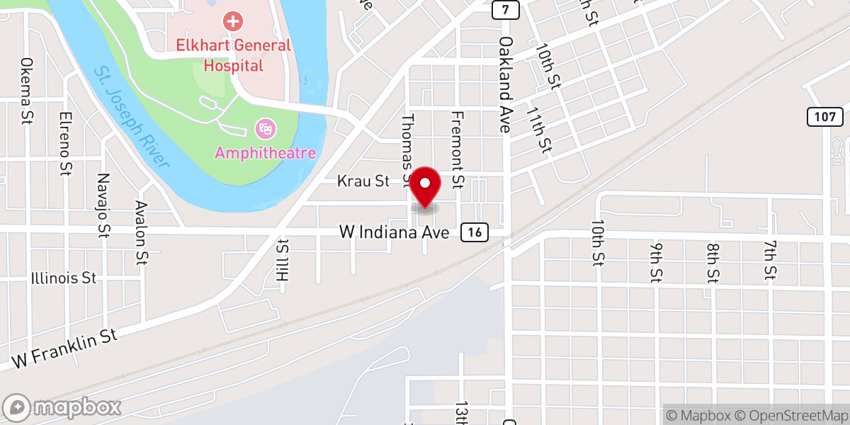 Map showing location of Cornerstone Chapel