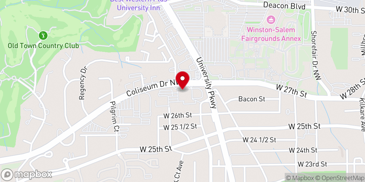 Map showing location of Salem Chapel