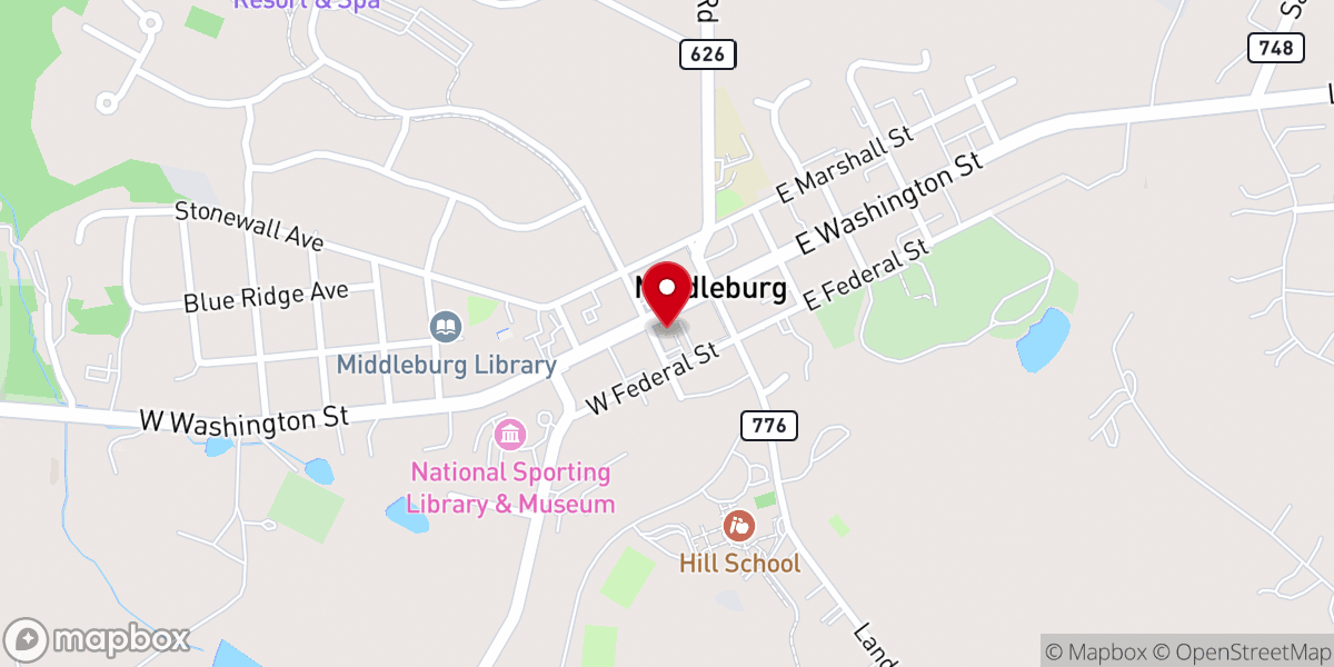 Map showing location of Middleburg United Methodist