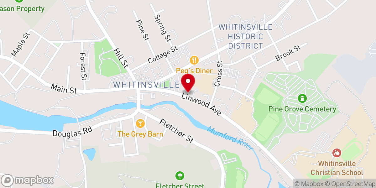 Map showing location of United Methodist Church