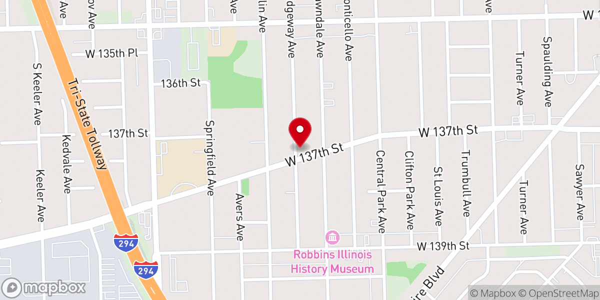 Map showing location of Beauty of Holiness Church
