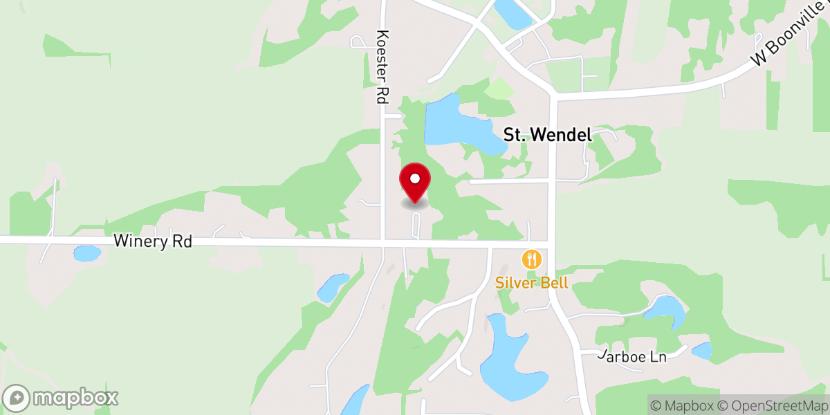 Map showing location of Knights Home St. Wendel