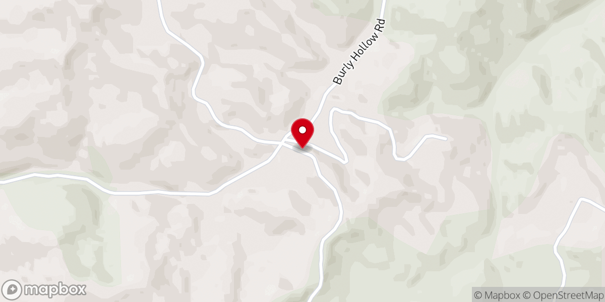 Map showing location of Mud Lick Church
