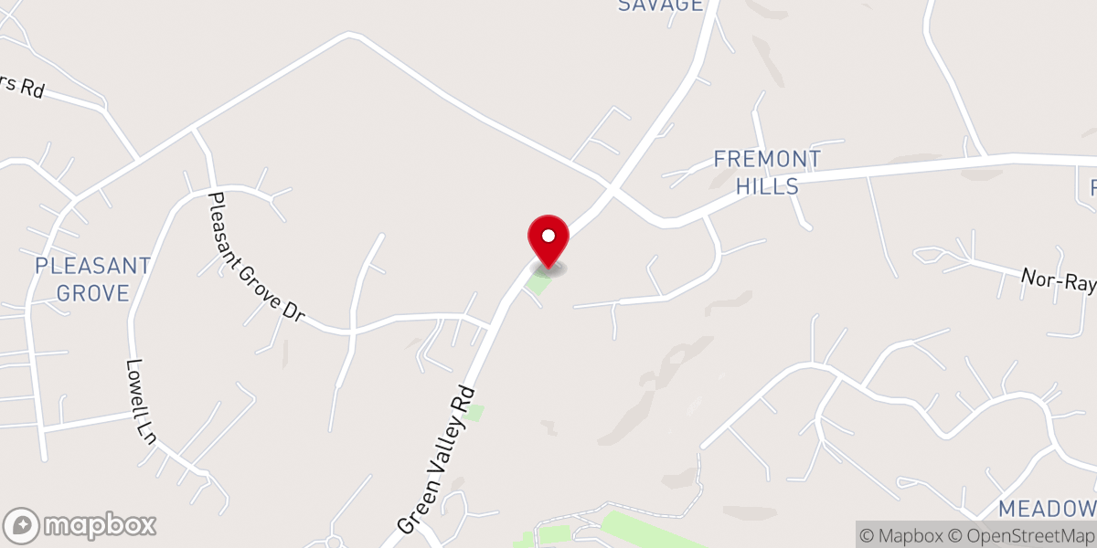 Map showing location of Pleasant Grove United Methodist