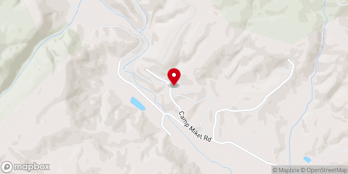 Map showing location of Camp Mikell Chapel