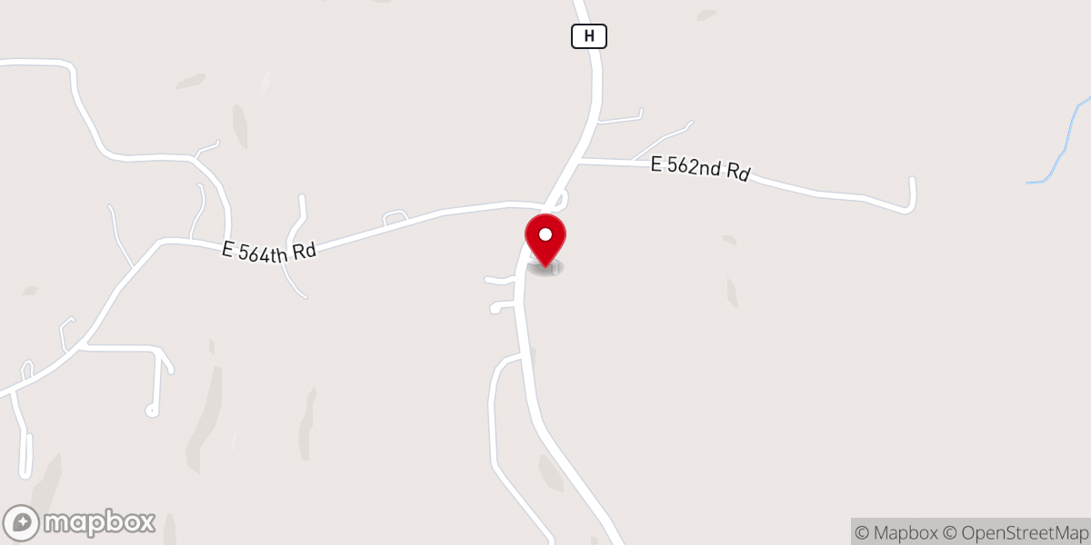 Map showing location of Pleasant Hope Assembly of God