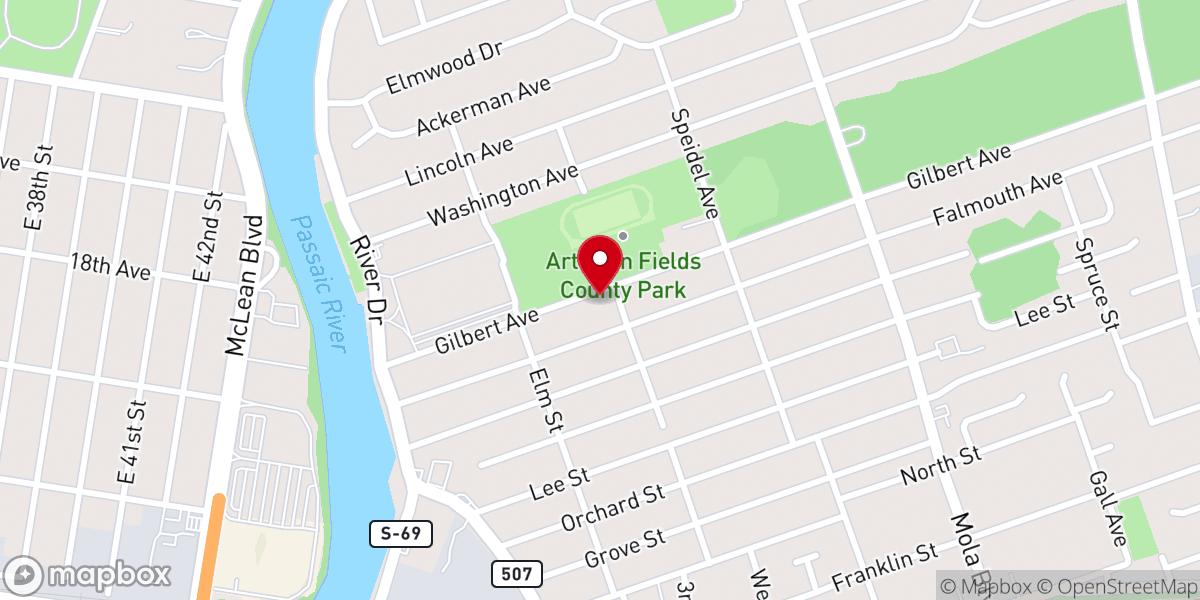 Map showing location of Riverside Community Church