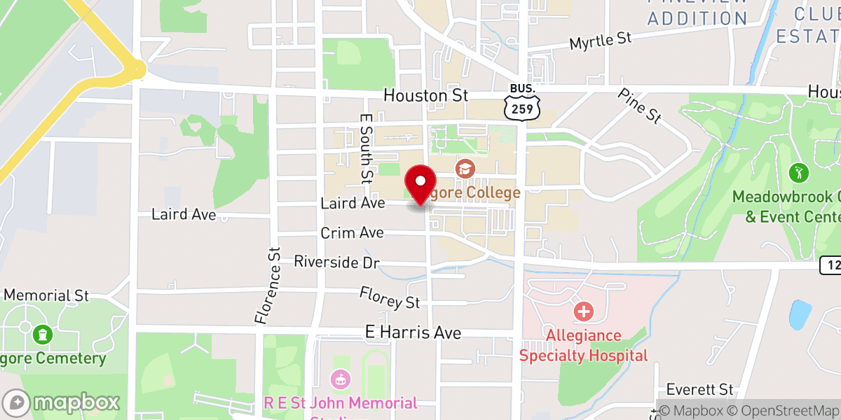 Map showing location of Christ the King Catholic Church