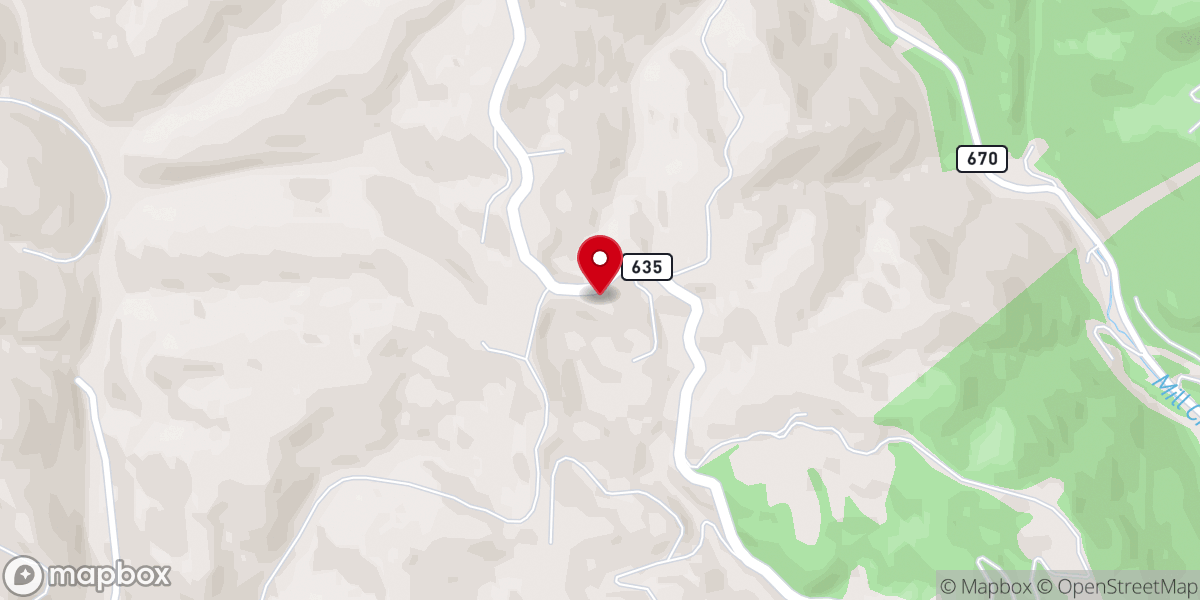 Map showing location of Horton Ridge Church