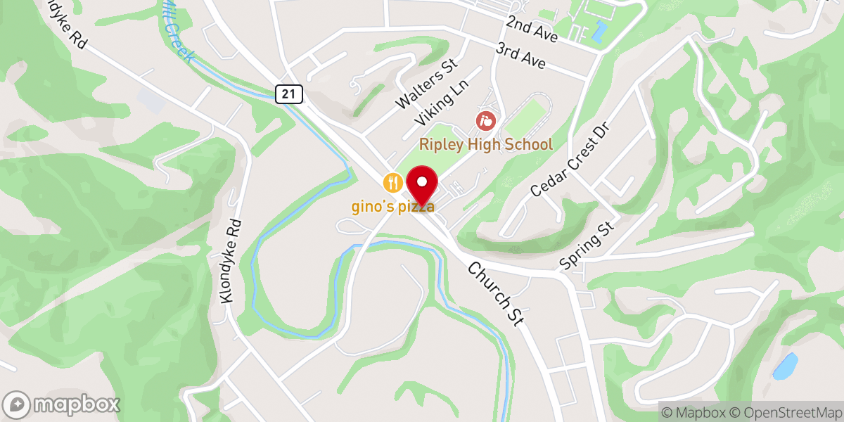 Map showing location of Domino's Pizza