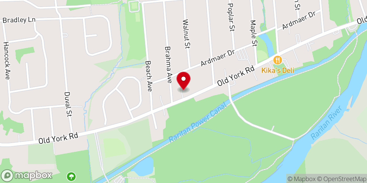 Map showing location of Bradley Gardens Reformed Church