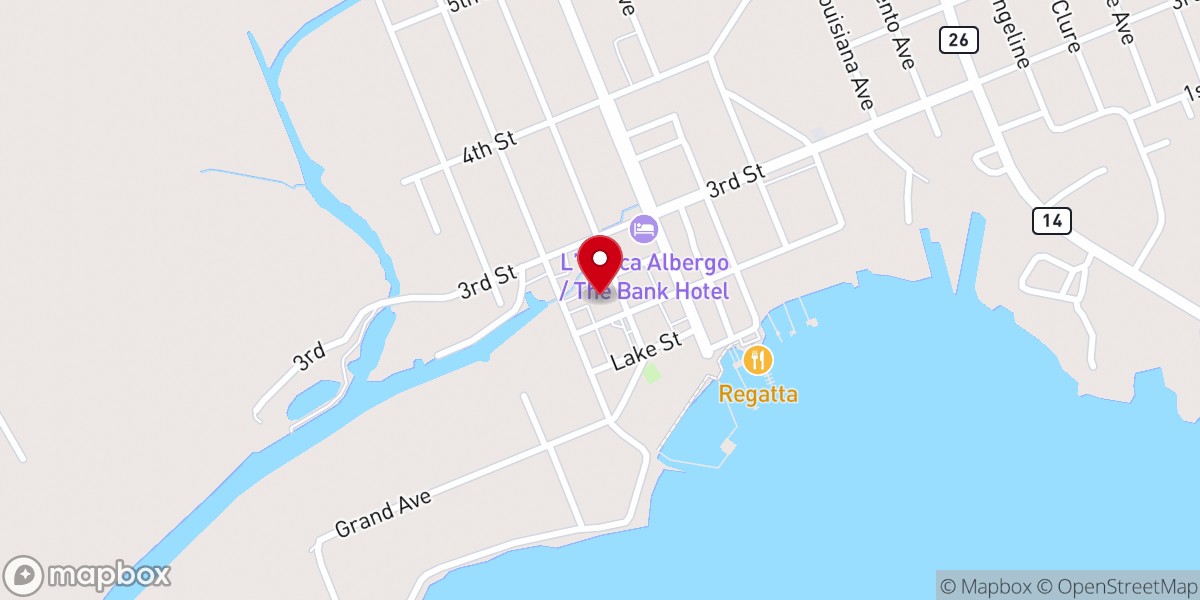 Map showing location of Our Lady of the Lake Catholic Church