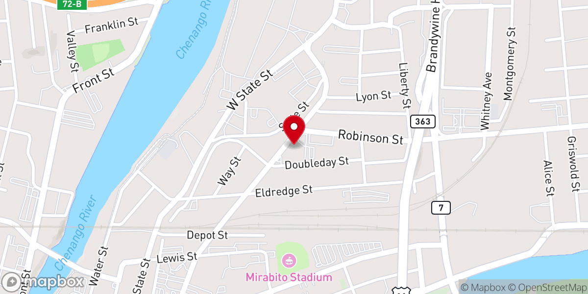 Map showing location of St. Paul Catholic Church