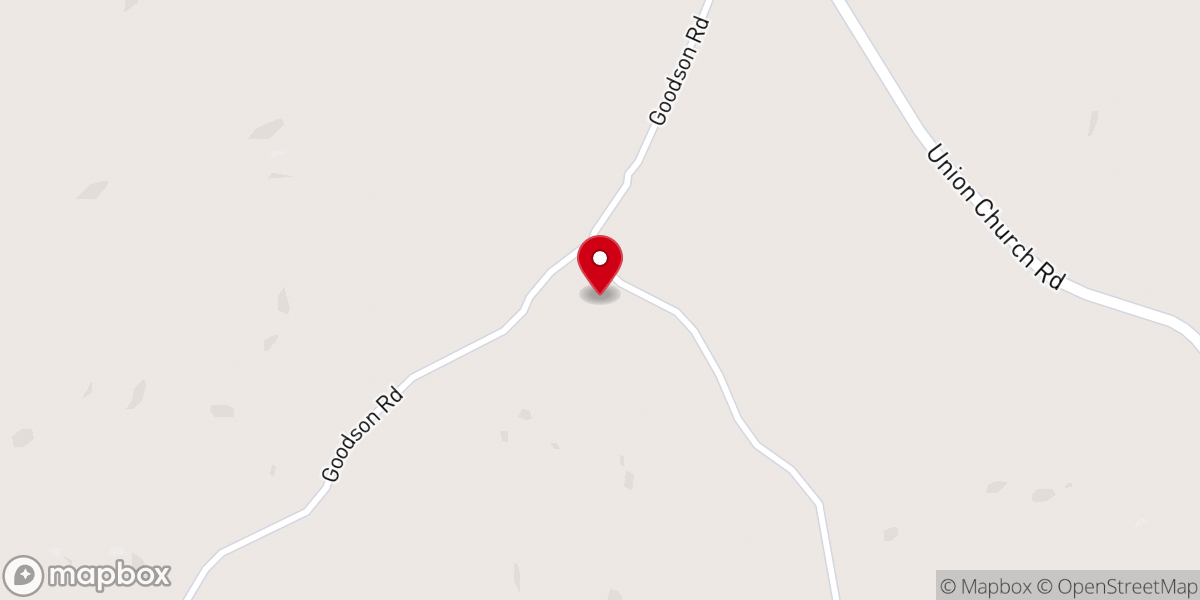 Map showing location of Nebo Church