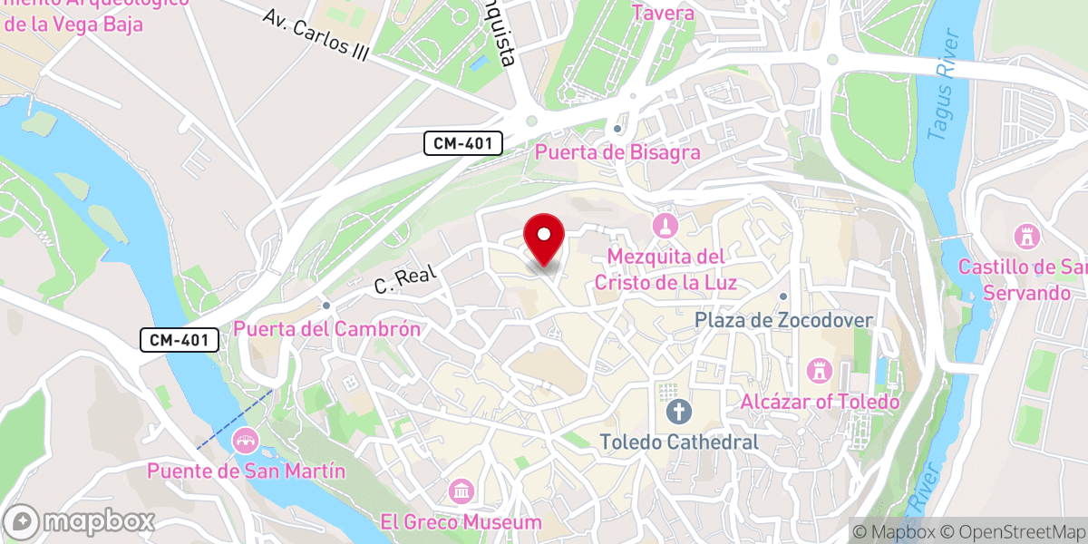 Map showing location of Iglesia de las Capuchinas