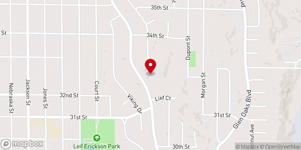 Map showing location of Sioux City Baptist Church