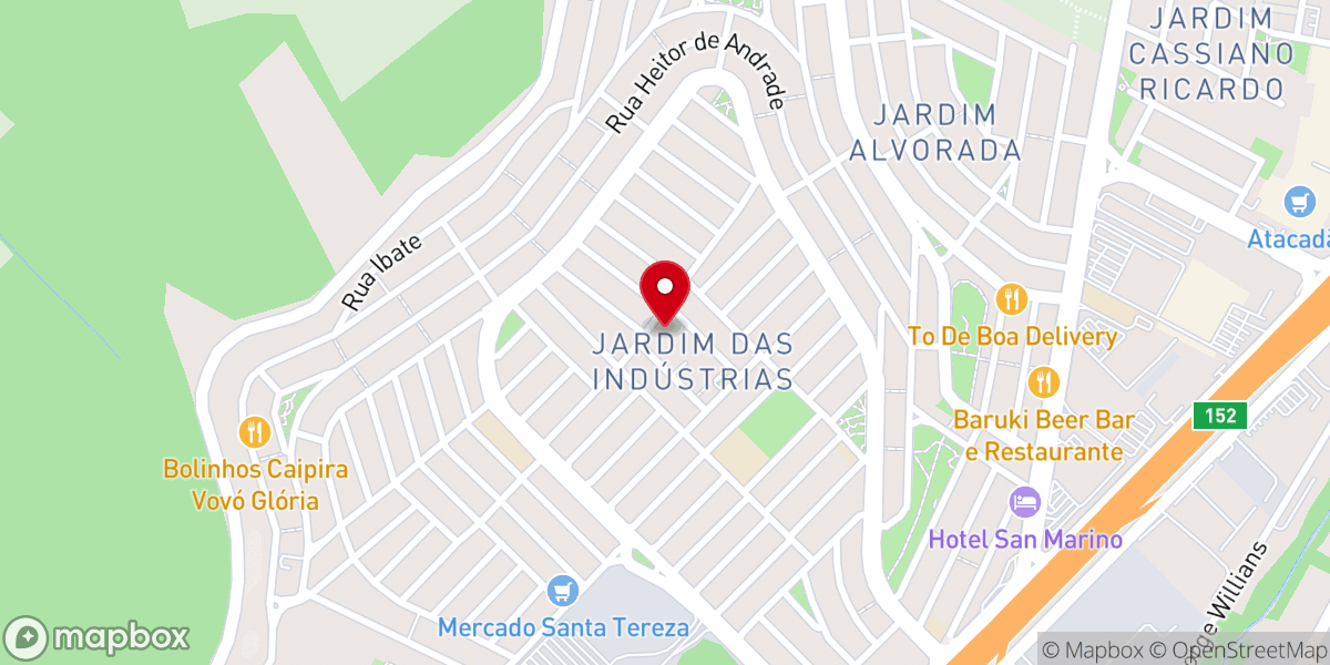 Map showing location of Paróquia São João Bosco