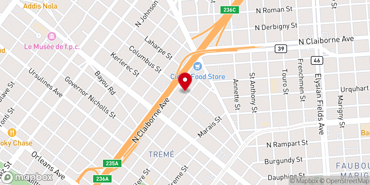 Map showing location of Christian Mission Baptist Church