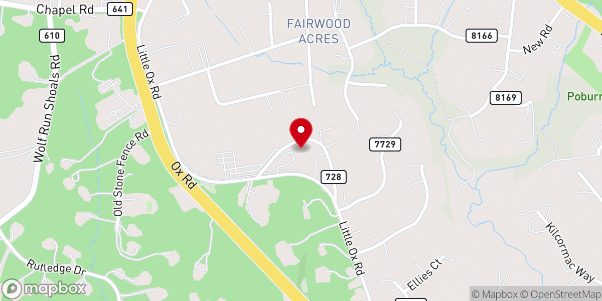 Map showing location of Antioch Baptist Church
