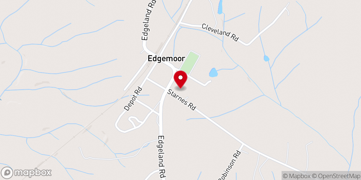 Map showing location of Edgemoor ARP Church