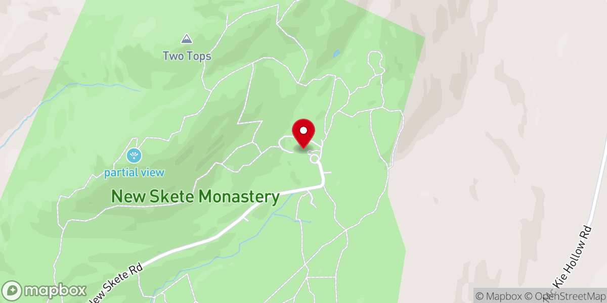 Map showing location of New Skete Monastery - Monks