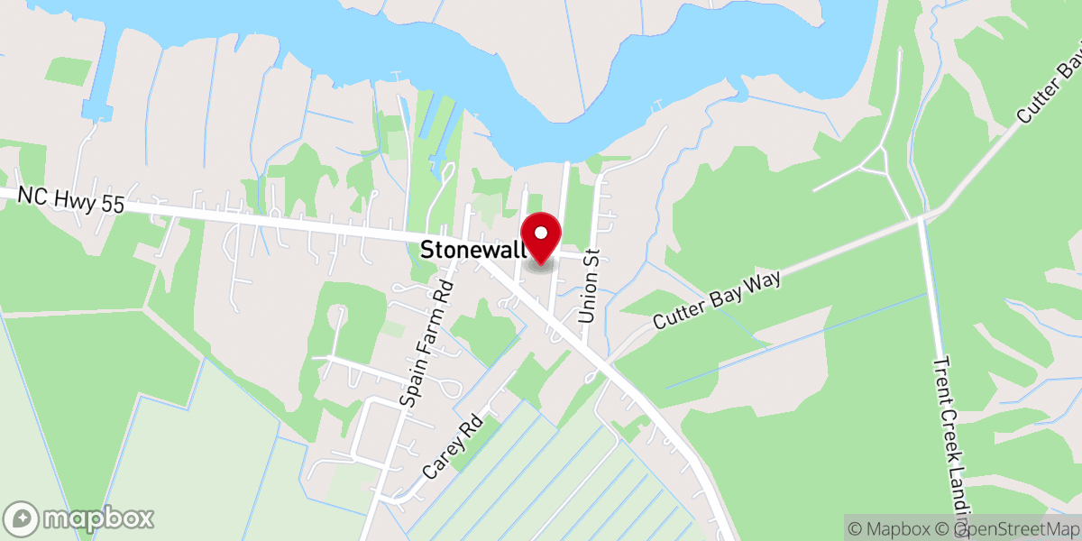 Map showing location of Mount Sinai Church