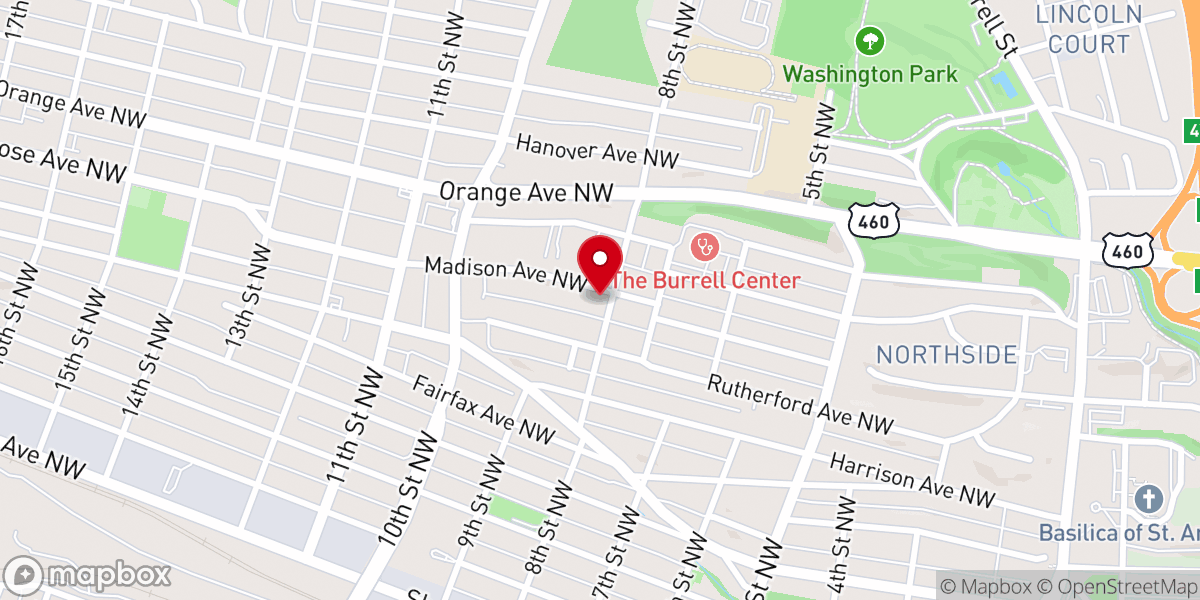 Map showing location of Guiding Star Church of God