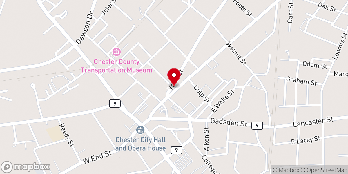 Map showing location of Bethel United Methodist Church