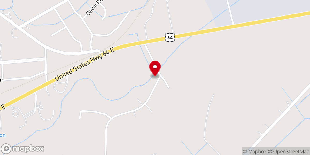 Map showing location of Hope Free Will Baptist Church