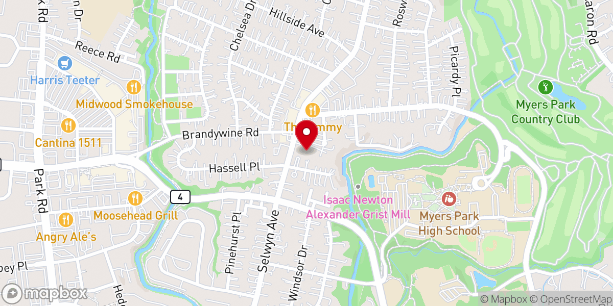 Map showing location of Selwyn Avenue Presbyterian Church