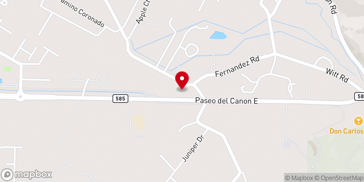 Map showing location of New Beginnings Taos