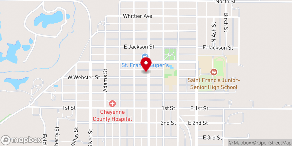 Map showing location of First Christian Church