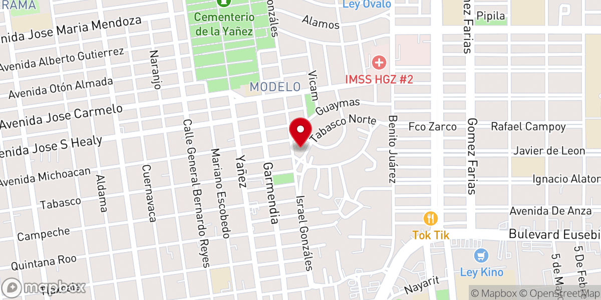 Map showing location of Parroquia Santa Eduwiges